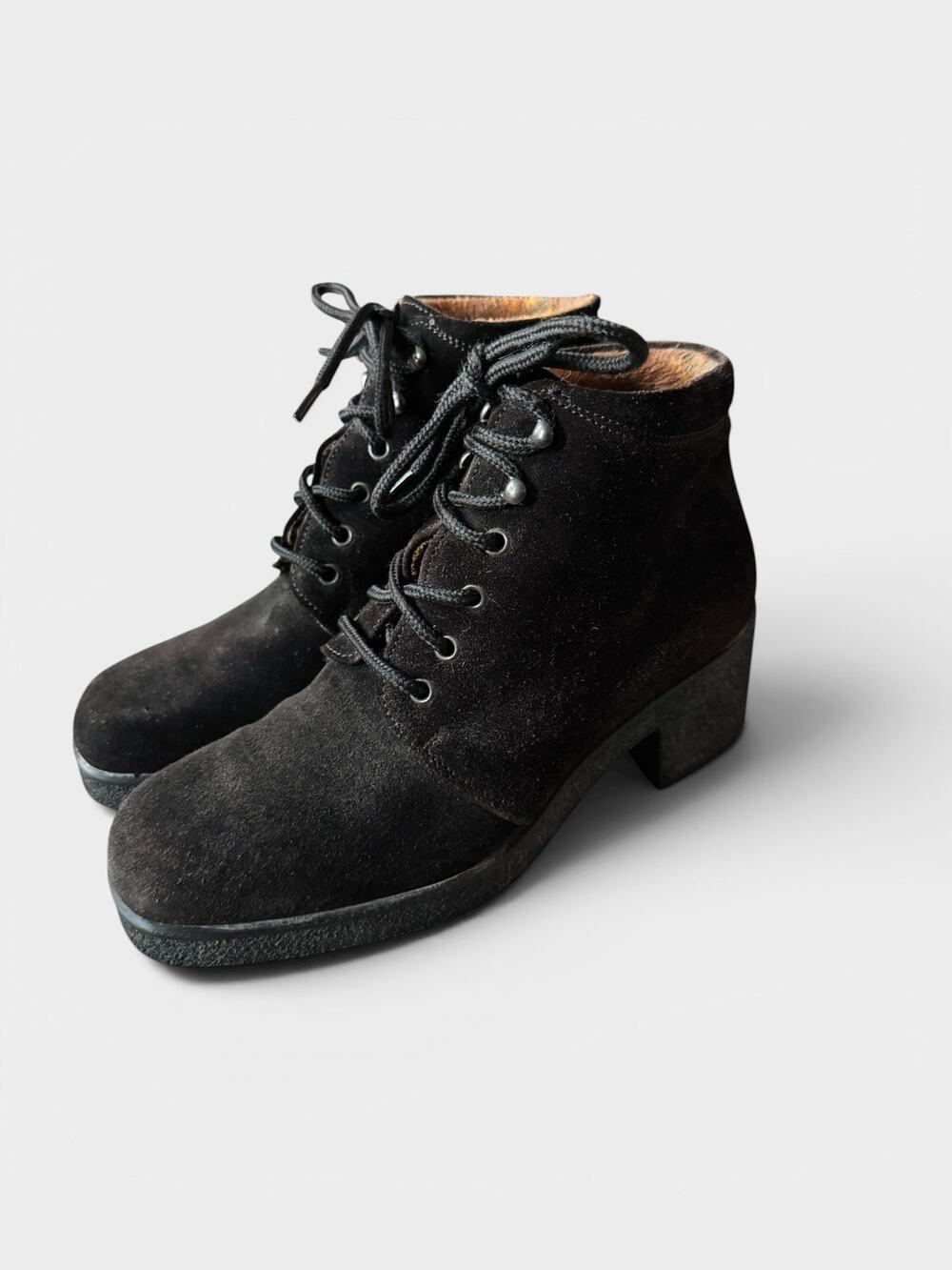 Y2K Gommus Dark Brown Heeled Ankle Boots Size 7.5